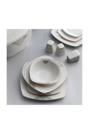 (منيز-ياسمين) 60 قطعة عشاء لـ 12 شخصًا (بلاطين) 600. 15. 01. 0847 - Emsan