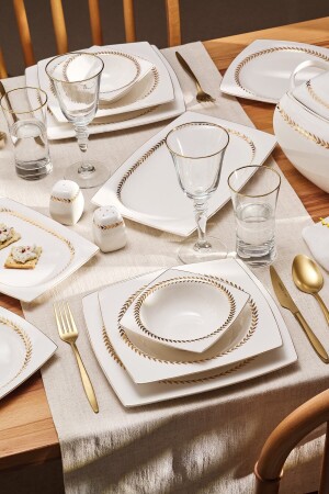 (مينز-فاين بوست باسك) 60 قطعة مساحة عشاء مجموعة 12 شخص ذهبية 600. 15. 01. 2583 - Emsan