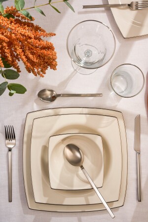 (منز كارمن) بلاتين 60 قطعة عشاء مجموعة 12 في ساحة الناس 600. 15.01.2467-1 - Emsan