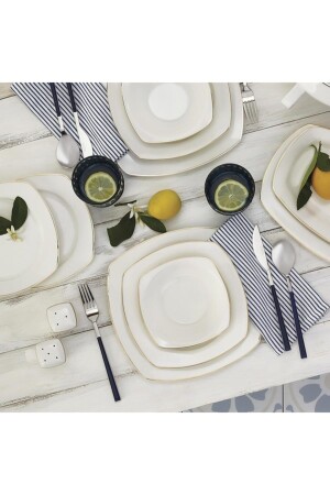 (منيز-لاسي) الذهب 60 قطعة (مجموعة عشاء البورتسلان لـ 12 شخصًا - Karaca