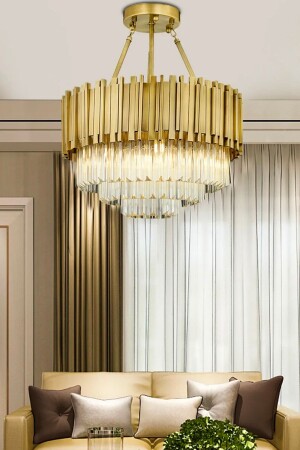 منز-ميل 60' كريستال قديم، الحجر تصميم عصري كريستال غرفة المعيشة شمعة 3149-12-FR - Apliqa