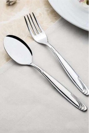 م.ن.ز-ليسبون 60 قطعة ملعقة شوكة مجموعة مجموعة بلاتينوم-3361 - Nehir