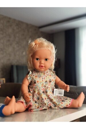 (منز-تركية تتحدث فتاة شقراء دمية لحم 60 سم 7208 - Gamze Oyuncak