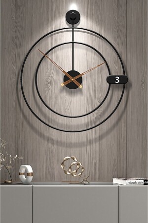 سيريوس مودرن من خلال 60 سم أسود ساعة جدارية ديكورative مودرن من خلال 60 سم معدنية أسود SG001026001 - Genel Markalar