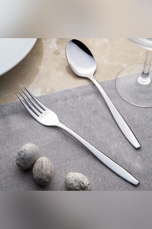 م.ن.ز-الفضة الصحراء السهلية 60 قطعة قارب شوك عائلية مجموعة BAGLI02776 - Nehir