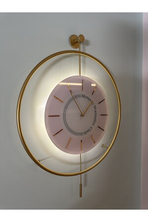 60 cm Timelles LOVE GOLD LED Duvar Saati Serisi , Modern Dekoratif Metal Kristal Cam Duvar Saati Love60 - 4