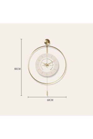 60 cm Timelles LOVE GOLD LED Duvar Saati Serisi , Modern Dekoratif Metal Kristal Cam Duvar Saati Love60 - 8