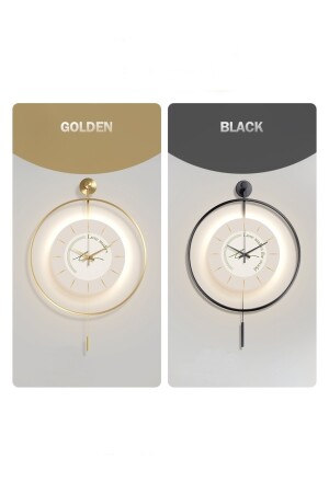 60 cm Timelles LOVE GOLD LED Duvar Saati Serisi , Modern Dekoratif Metal Kristal Cam Duvar Saati Love60 - 8