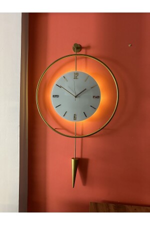 60 cm XXL MasiPPi Kristal Serisi Duvar Saati (Pilli LED) - Modern Dekoratif Metal Camlı Duvar Saati - Metaquartz Aksesuar