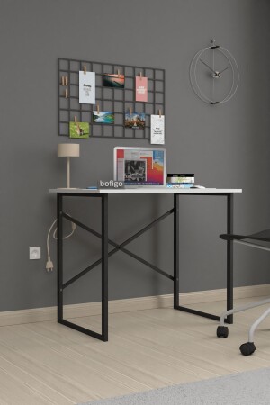 60 x 90 cm Arbeitstisch, Laptop-Computertisch, Büro, Vorlesung, Esszimmer, Kindertisch, Weiß - 3