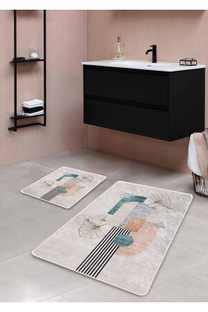 مقعد غسيل من قاعدة من دون زوال - غطاء حمام مزدوج - جوليا نمط 60*100 سم - 50*60 سم BM0192 - Pilloveland