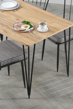 60x120 Çam Yemek Masa- Mutfak Masa Takımı 4 Adet Güneş Sandalye - 3