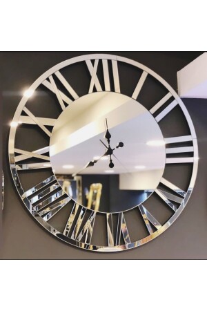 ساعة جدارية كبيرة الحجم من الجدار الممرآة 60x60 سم XL - Nisanest