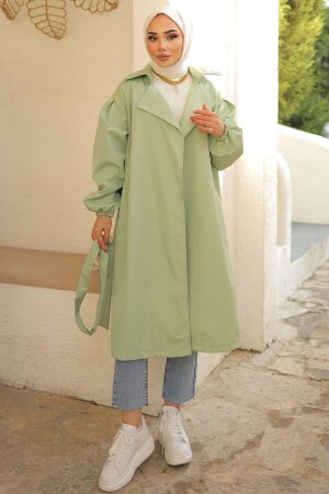 61533 Trenchcoat mit Gürtel Wassergrün - 6