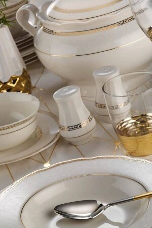 (منيز-بون أليمبوس) ، (أوليمبوس) ، (مجموعة عشاء 62 قطعة (10509) ، (كوتاه) ، (0364) - Kütahya Porselen