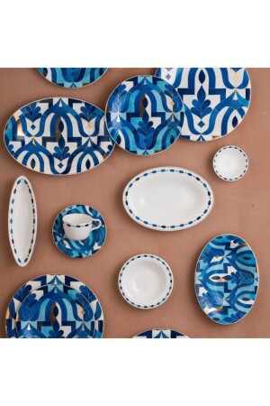 م.ن.ز. -الزهرة الأزرقة 62 قطعة عشاء اللؤلؤات مجموعة لـ 12 شخصًا 153. 03. 07. 7551 - Karaca