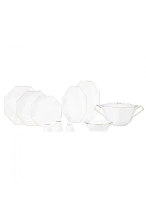 مـنـز-فـين بيرل إضـافية كوارث ذهب 62 قطعة إينشي عشاء مجموعة لـ 12 شخصًا 153. 03. 08. 0188 - Karaca