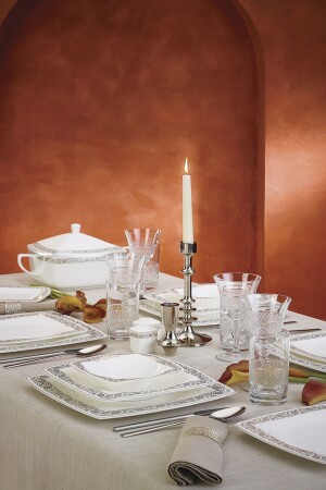 (مينز) - محفظة للكرم 62 قطعة عشاء مجموعة لـ 12 شخصًا - Karaca