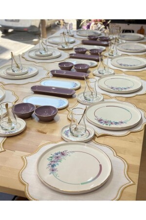 64 Parça 12 Kişilik Modern Lindy Kahvaltı Takımı - Onedekor