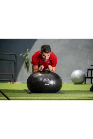 65 cm Anti-Burst-Gymball Schwarz (PUMPE INKLUSIVE) Pilates-Ball - 5