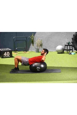 65 cm Anti-Burst-Gymball Schwarz (PUMPE INKLUSIVE) Pilates-Ball - 6