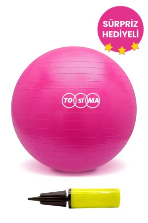65 cm Anti-Burst-Pilates-Ball, Ballpumpen-Set, Gymnastikball, Yoga-Ball und Pumpe, TS9561 - 1