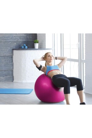 65 Cm Anti Burst Pilates Topu Top Pompası Seti Egzersiz Topu Yoga Topu Ve Pompa TS9561CL - 1