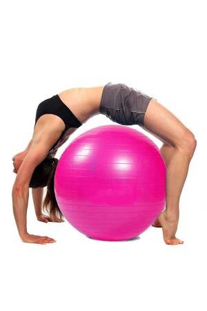 65 cm feuchtigkeitsableitende Pilates-Ballplatten, Balance-Yoga-Sport-Übungsball + Pumpenset, rosa Jetplates - 1