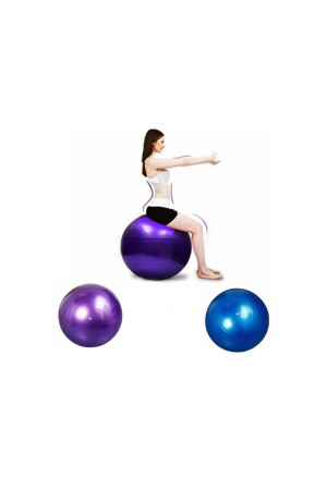 65 cm Fitilli Pilates Yoga Egzersiz Antrenman Jimnastik Fitness Denge Topu Büyük Boy - 1