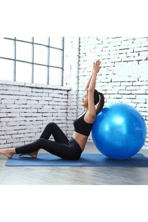 65 cm großer Pilates-Ball – Aufblaspumpe - 1