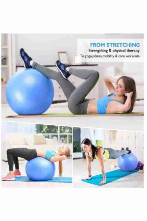 65 cm großer Pilates-Ball – Aufblaspumpe - 7