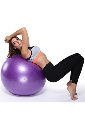 65 cm großer Pilates-Ball, dicker Yoga-Übungsball mit Pumpe - 5