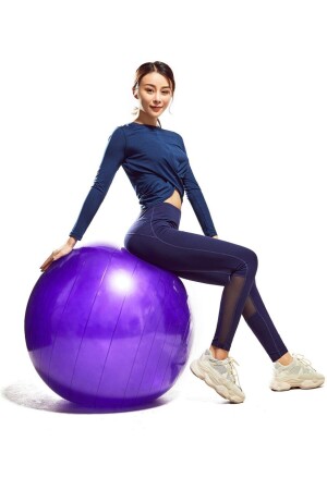 65 cm großer Pilates-Ball, dicker Yoga-Übungsball mit Pumpe - 9