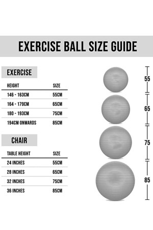 65 cm großes Set aus Pilatesball und bidirektionaler Pumpe - 5