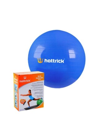 65 cm Pilatesball (blau) + Aufblaspumpe HB-65 - 1