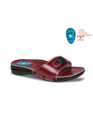 6500-1 Gel Extra Sole Bequeme orthopädische Damenhausschuhe 6500-1-RED-K - 1