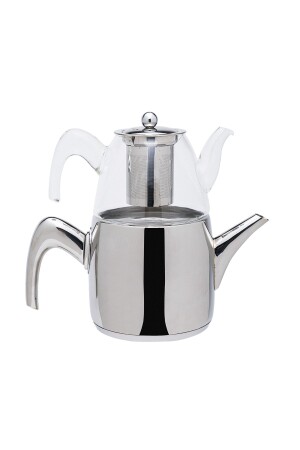 6500 Cam Demlikli Full Metal Sap Çaydanlık 500.01.01.5601 - Jumbo