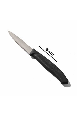 67633 Schälmesser mit Wellenschliff – Schwarz – 8 cm EVIDEA8265 - 7