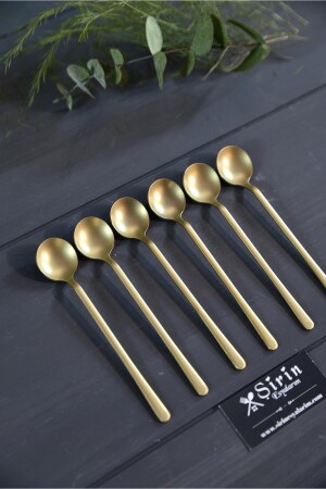 6er-Pack Starliçe Matte Gold Tee-/Nescafe-Löffel YTK 12 DSTNO - 5