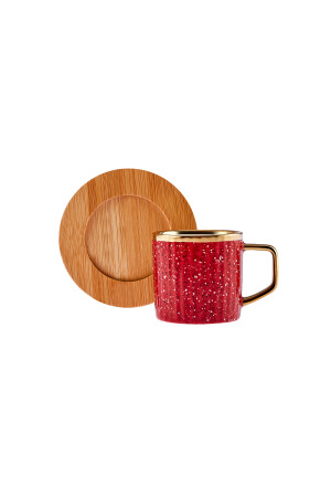 6er-Set bunte Kaffeetassen mit Bambustablett als Geschenk 90 ml 153. 03. 05. 0221-1 - 7