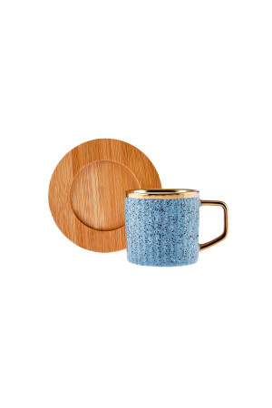 6er-Set bunte Kaffeetassen mit Bambustablett als Geschenk 90 ml 153. 03. 05. 0221-1 - 8