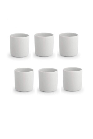 6er-Set Espresso-Set Espresso-Set Kaffeetasse aus Porzellan ohne Henkel Espressotasse 5x6 cm weiß İPEK63920000023 - 1