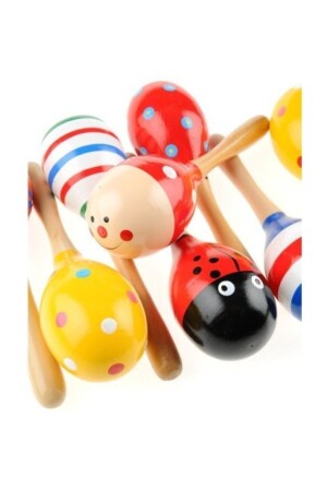 6er-Set Maracas aus Holz / - 1