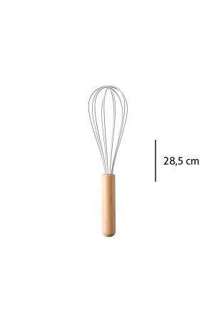 6lı Bambu Saplı Silikon Fırça Kevgir Çırpıcı Maşa Makarna Kaşığı Spatula Mutfak Seti Krem bambu-015 - 8