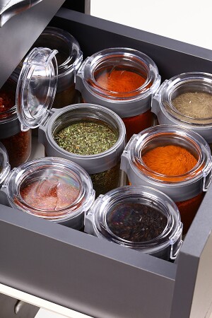 6'lı Cam Baharatlık Ve Saklama Kabı ( 425 Ml X 6 Adet) - Glass Spice Container And Storage Container TYC00634794699 - 5