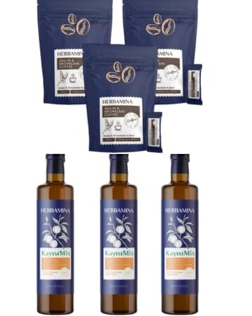 6'lı Set Herbamina Koffie Coffee INULIN & BROMELAIN COFFEE& Herbamina Kayısı Mix Sirke - Herbamina