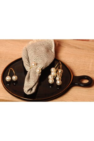 مجموعة من 6 أجهزة - حلقة النابكين - حلقة النابكين - هدية منزلية - تزيين طاولة الطعام - لوازمة المطبخ - حاملة المعدات - Classy