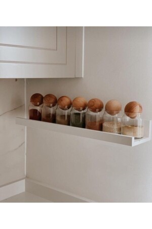 مجموعة من 7 300 مل من صناديق العطور الزجاجية والوجبات الخفيفة وعلب السكر مع كؤوس الكرات الخشبية - Fbzhome