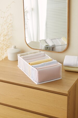 7 Bölmeli File Dolap Çekmece Içi Akordiyon Tipi Katlanır Çamaşır Düzenleyici Organizer - Ocean Home Textile