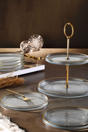 مـنـز لـورين 7 قطع خدمة وتقديم مجموعة ذهبية - Fecra